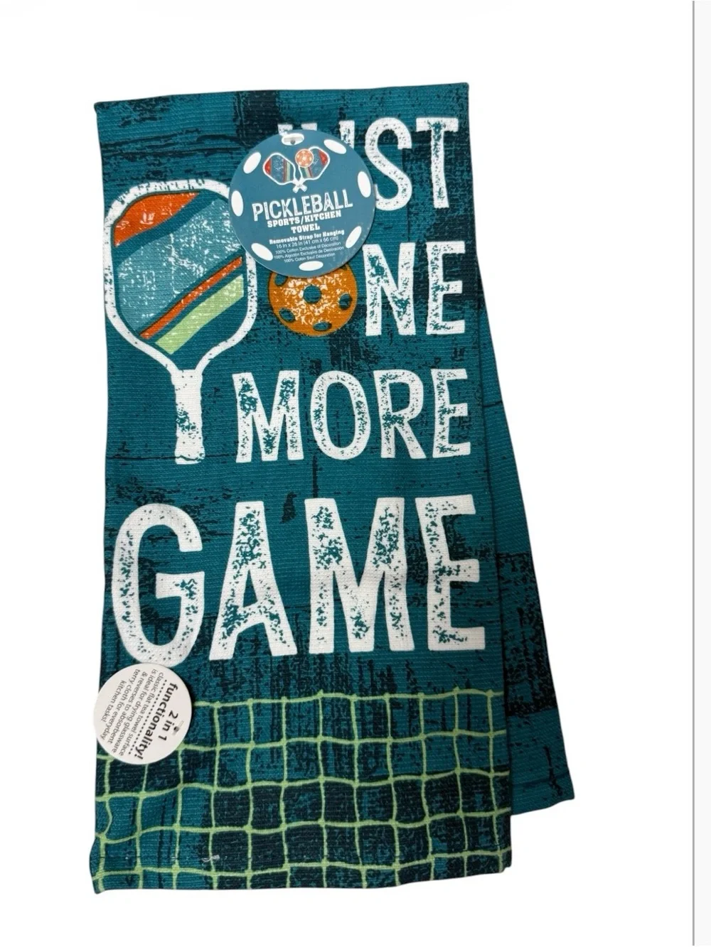 Pickleball 'Just One More Game' Kitchen Towel